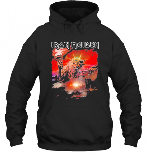 Iron Maiden Band Skeleton The Statue Of Liberty T-Shirt Unisex Hoodie