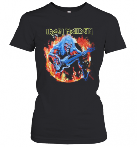 Iron Maiden Satan Playing Guitar Fire T-Shirt Classic Women's T-shirt