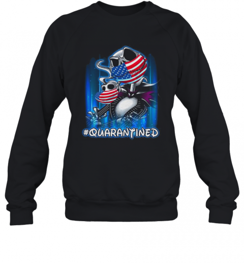Jack Skellington And Zero Masked #Quarantined T-Shirt Unisex Sweatshirt