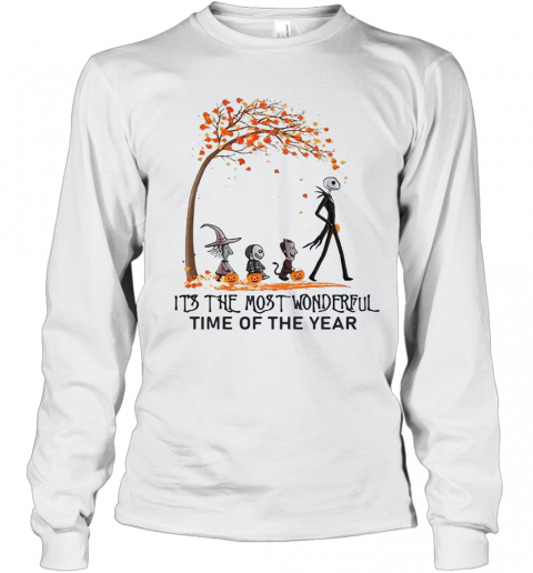 Jack Skellington It'S The Most Wonderful Time Of The Year T-Shirt Long Sleeved T-shirt 