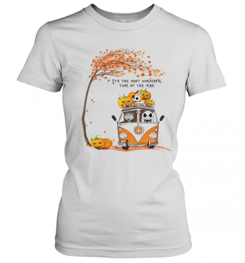 Jack Skellington Sally And Zero It'S The Most Wonderful Time Of The Year T-Shirt Classic Women's T-shirt