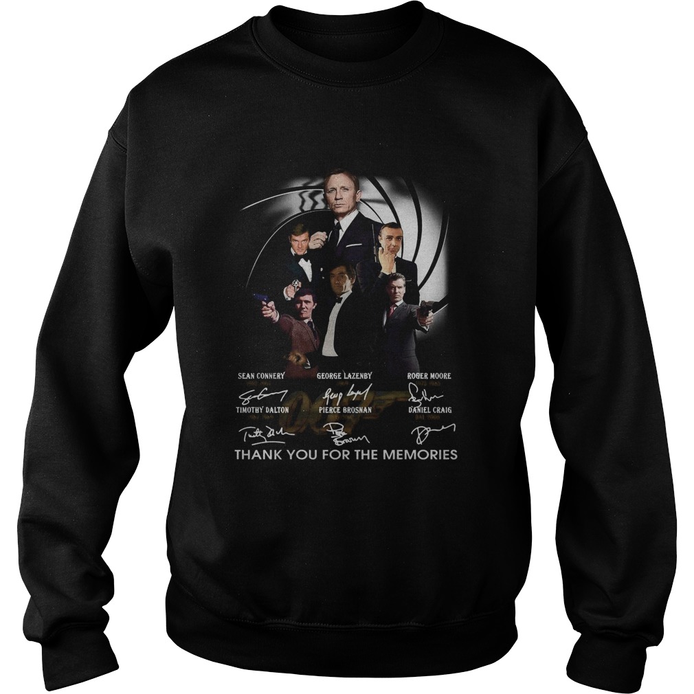 James Bond 007 Character Signatures Thank You For The Memories Sweatshirt