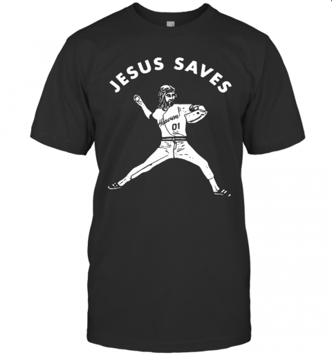 Jesus Saves Baseball T-Shirt