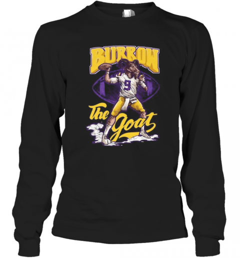 Joe Burrow Lsu Tigers Football The Goat T-Shirt Long Sleeved T-shirt 