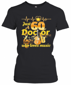 Just A 60 Doctor Who Loves Music Guitar Heartbeat T-Shirt Classic Women's T-shirt