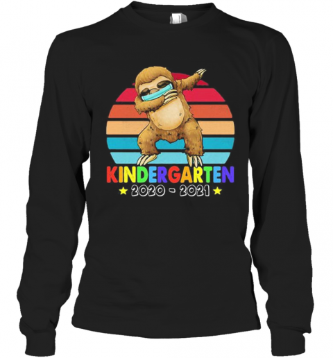 KINDER GARTEN 2020 2021 SLOTH VINTAGE RETRO T-Shirt Long Sleeved T-shirt 