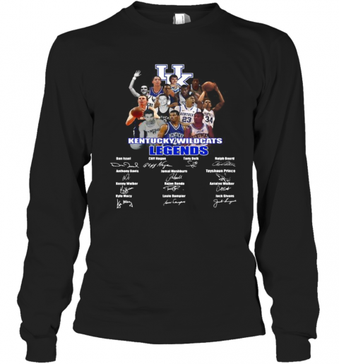 Kentucky Wildcats Legends Basketball Players Signatures T-Shirt Long Sleeved T-shirt