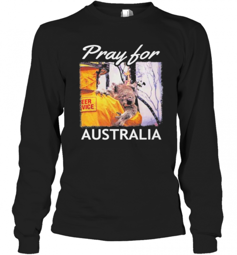 Koalas Pray For Australia T-Shirt Long Sleeved T-shirt 
