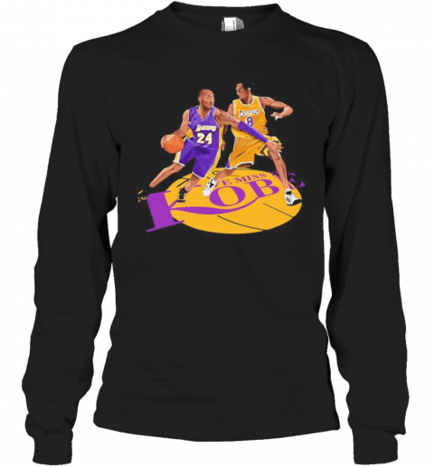 Kobe Bryant And Lebron James Miss You T-Shirt Long Sleeved T-shirt