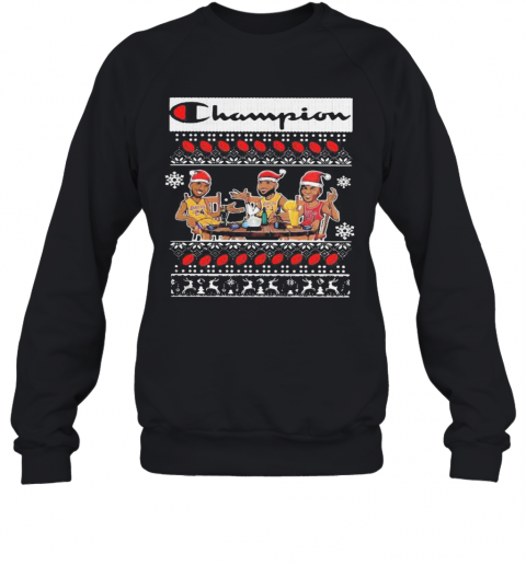Kobe Bryant Lebron James Michael Jordan Champions Christmas Ugly T-Shirt Unisex Sweatshirt