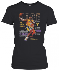 Kobe Bryant The Black Mamba 5 Times NBA Champions Signatures T-Shirt Classic Women's T-shirt