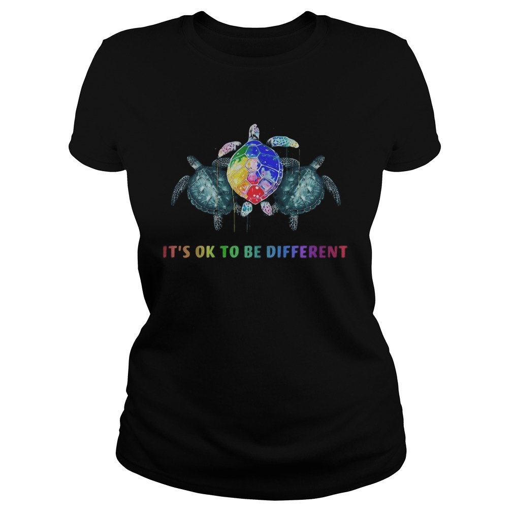LGBT Turtle Its ok to be different Classic Ladies