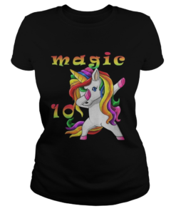 LGBT Unicorn Magic 10th Birthday  Classic Ladies