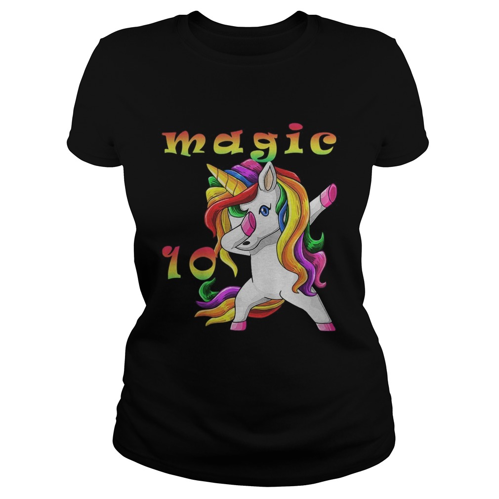 LGBT Unicorn Magic 10th Birthday Classic Ladies