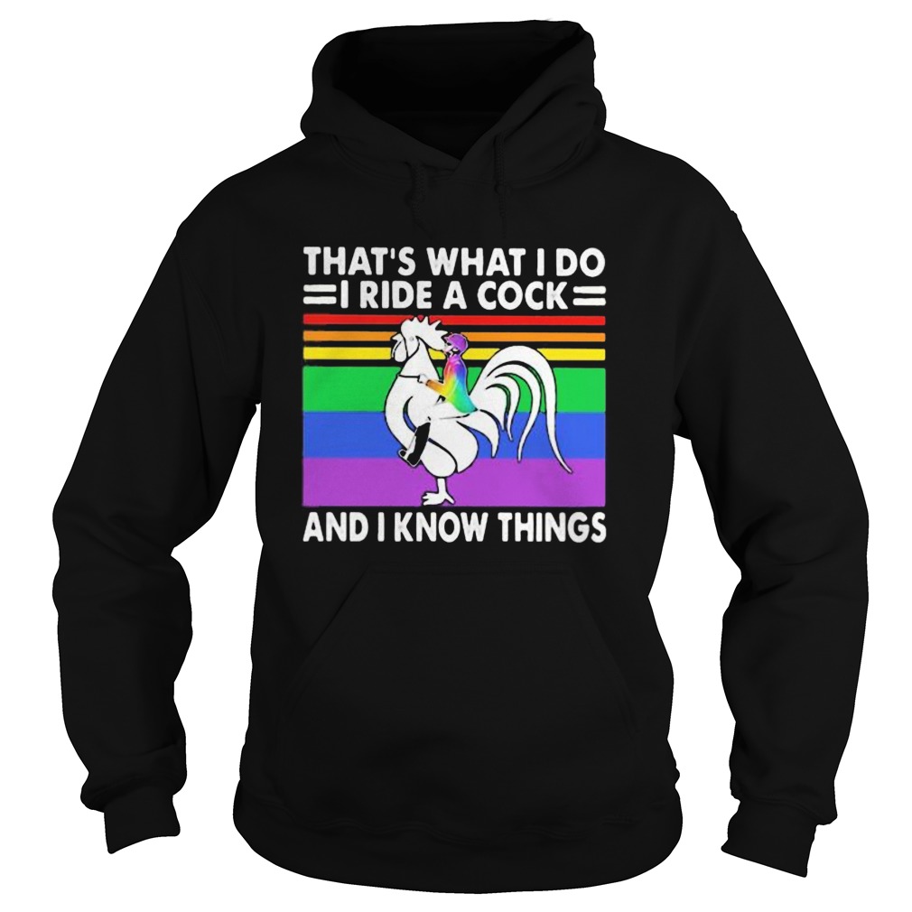 LGBT thats what I do I ride a cock and I know things vintage retro Hoodie