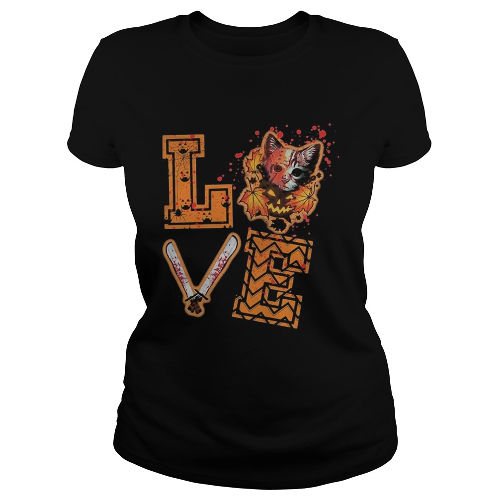 LOVE JASON VOORHEES CAT HALLOWEEN Classic Ladies