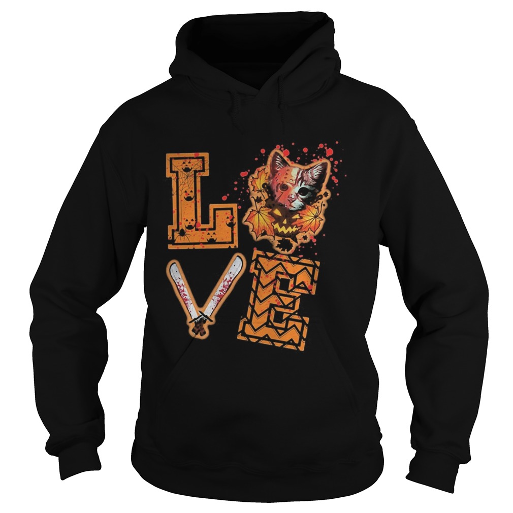 LOVE JASON VOORHEES CAT HALLOWEEN Hoodie