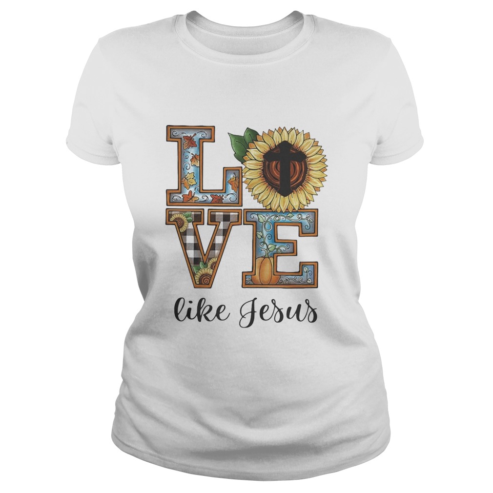 LOVE LIKE JESUS SUNFLOWER PUMPKIN Classic Ladies