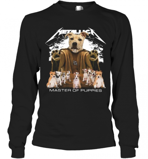 Labrador Metallica Master Of Puppies T-Shirt Long Sleeved T-shirt 
