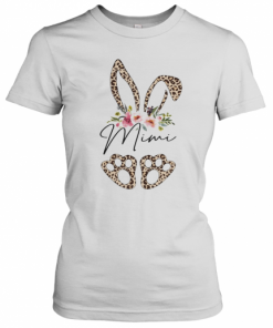 Leopard Bunny Mimi Easter Day Rabbit Eggs Flower Floral T-Shirt Classic Women's T-shirt