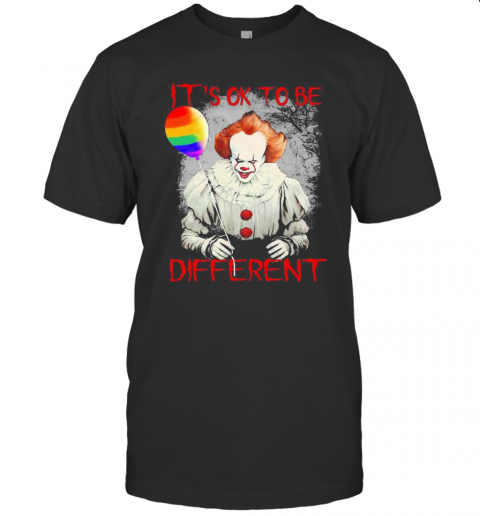 Lgbt Halloween Pennywise It'S Ok To Be Different T-Shirt