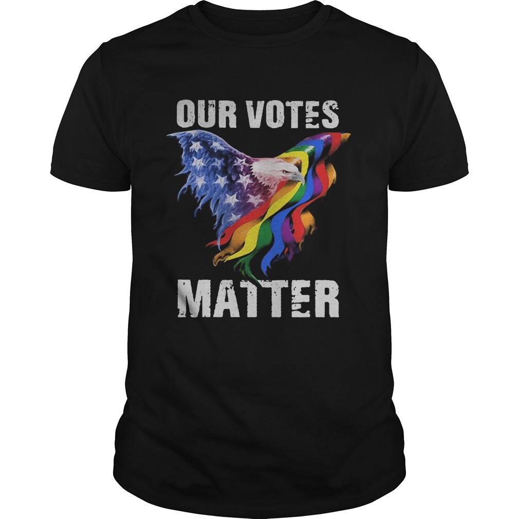 Lgbt eagles our votes matter american flag shirt