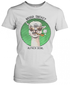 Llama Glasses Pipe Wanna Smoke Alpaca Bowl T-Shirt Classic Women's T-shirt