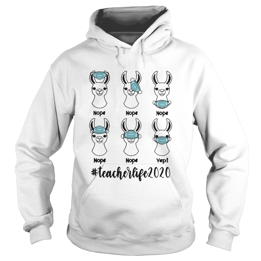 Llama Right Way To Wear Mask Teacherlife 2020 Hoodie
