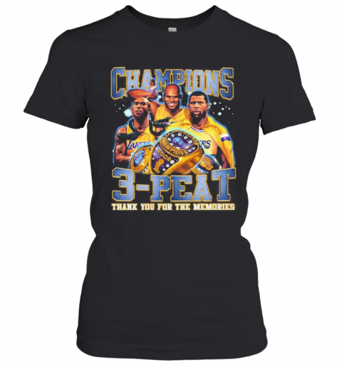 Los Angeles Lakers Champions 3 Peat Thank You For The Memories T-Shirt Classic Women's T-shirt