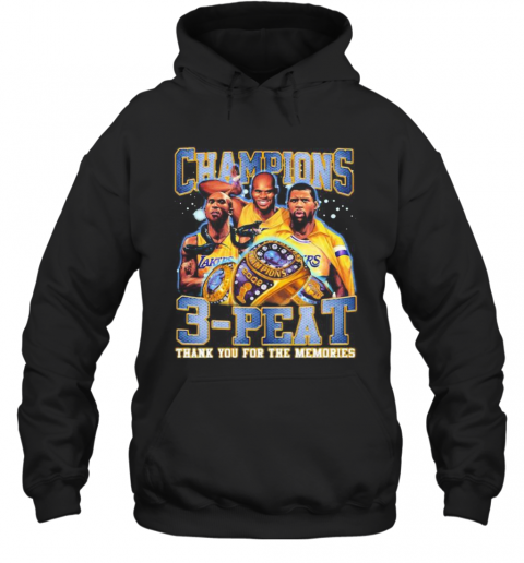 Los Angeles Lakers Champions 3 Peat Thank You For The Memories T-Shirt Unisex Hoodie