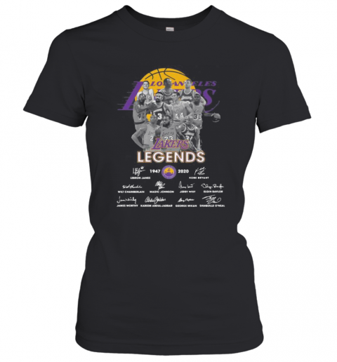 Los Angeles Lakers Legends 1947 2020 Signatures T-Shirt Classic Women's T-shirt
