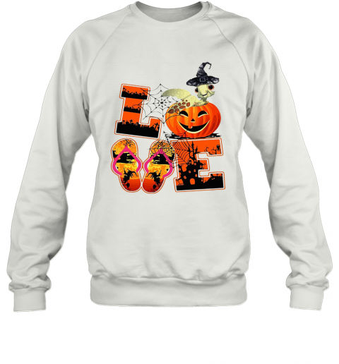 Love Halloween Shorkie Witch Turtle T-Shirt Unisex Sweatshirt