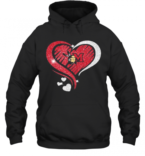 Love Miami Redhawks Hears Diamond T-Shirt Unisex Hoodie