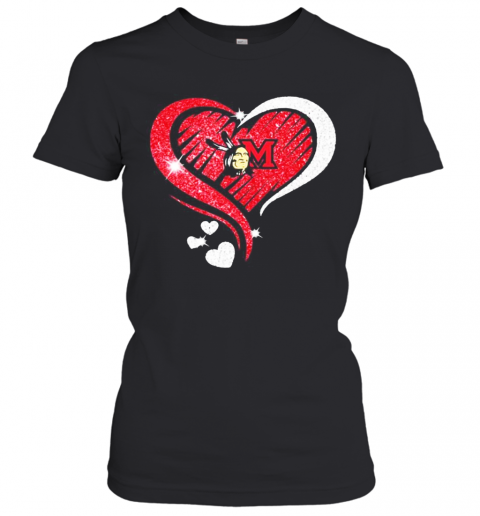 Love Miami Redskins Hearts Diamond S Tank Toplove Miami Redskins Hearts Diamond T-Shirt Classic Women's T-shirt