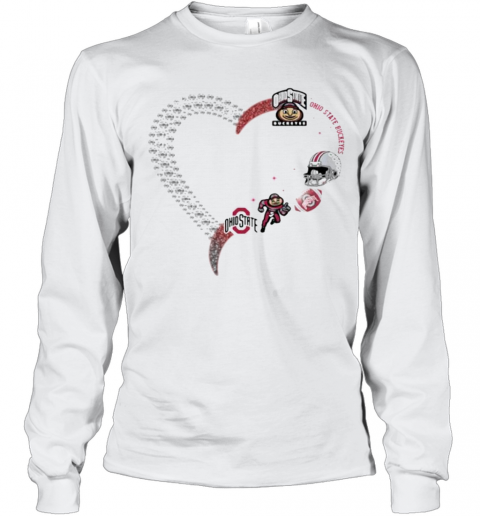 Love Ohio State Buckeyes Football T-Shirt Long Sleeved T-shirt 
