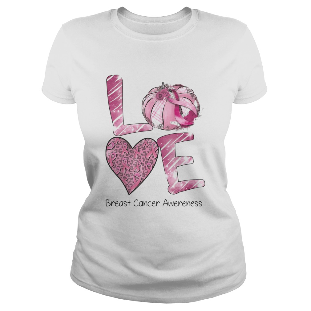 Love breast cancer awareness flowers Classic Ladies