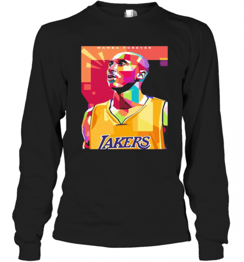 Mamba Forever Kobe Bryant Los Angeles Lakers Basketball Art T-Shirt Long Sleeved T-shirt 