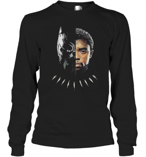 Marvel Heroes Black Panther Chadwick Boseman Actor T-Shirt Long Sleeved T-shirt 