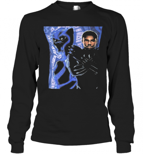 Marvel Heroes Rip Black Panther Chadwick Boseman T-Shirt Long Sleeved T-shirt 
