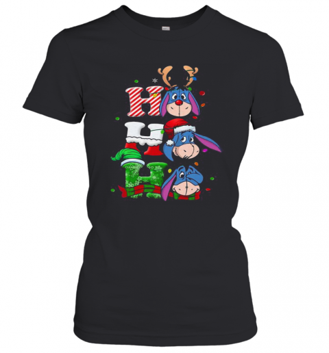 Merry Christmas Donkey Eeyore Ho Ho Ho T-Shirt Classic Women's T-shirt