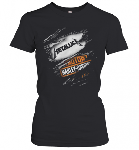 Metallica Motor Harley Davidson Cycles Blood Inside Me T-Shirt Classic Women's T-shirt