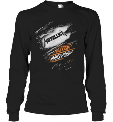Metallica Motor Harley Davidson Cycles Blood Inside Me T-Shirt Long Sleeved T-shirt 