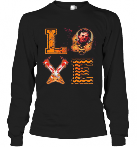 Michael Myers Love Halloween Knife T-Shirt Long Sleeved T-shirt 