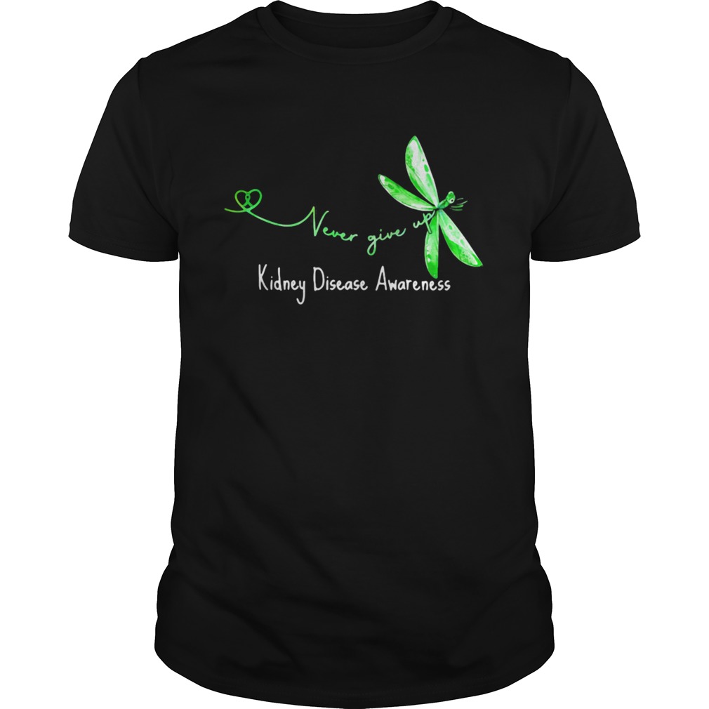Never Give Up Kidney Disease Awareness Butterfly Unisex