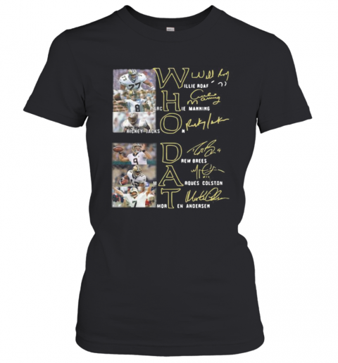 New Orleans Saints Who Dat Football Signature T-Shirt Classic Women's T-shirt