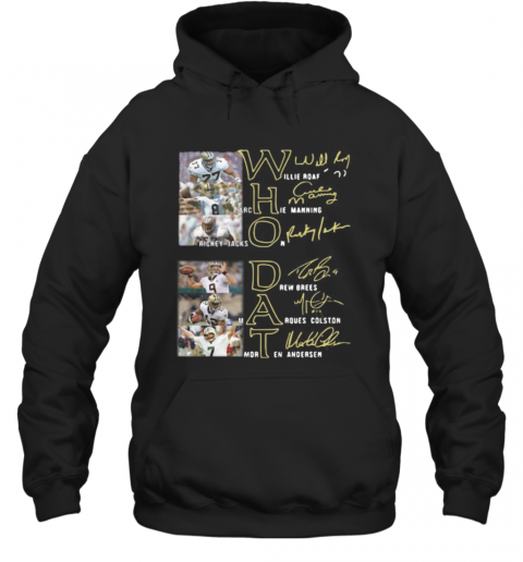 New Orleans Saints Who Dat Football Signature T-Shirt Unisex Hoodie