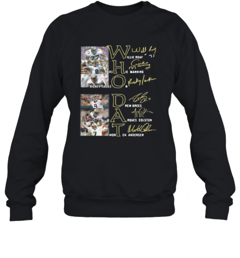 New Orleans Saints Who Dat Football Signature T-Shirt Unisex Sweatshirt