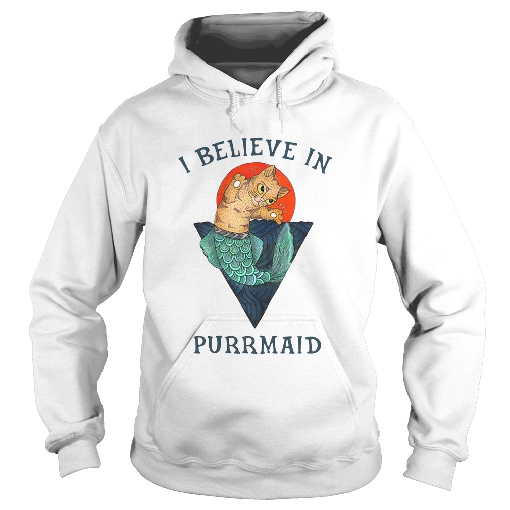 Nice Cat I Believe In Purrmaid Sunset Hoodie
