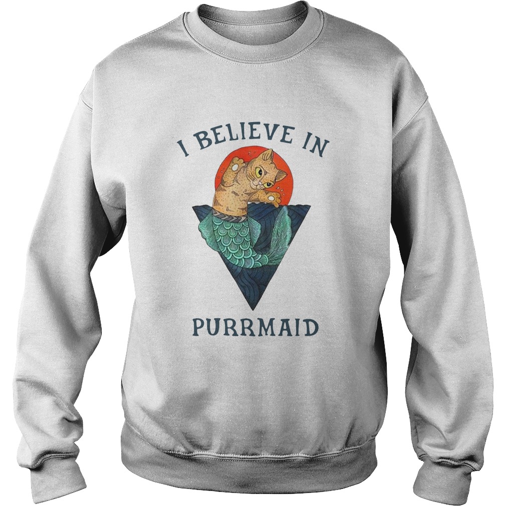 Nice Cat I Believe In Purrmaid Sunset Sweatshirt