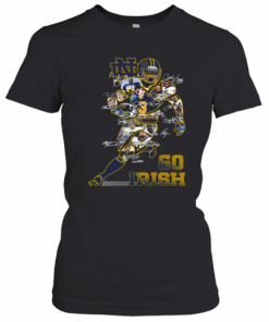 Notre Dame Fighting Irish Go Irish Signatures T-Shirt Classic Women's T-shirt